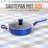 Nutrichef Sautepan Pot With Lid - Non-Stick High-Qualified Kitchen Cookware With See-Through Tempered Glass Lids, 3 QT. (Works With Model: NCCWA13BU)-99987185