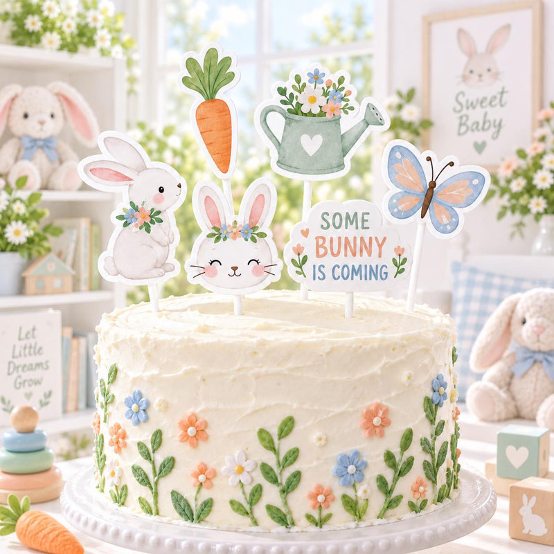 Ensemble de 6 moules à gâteau Garden Bunny