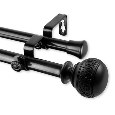 Solon Steel Adjustable Double Curtain Rod