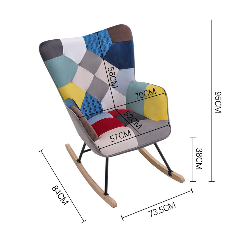 Burlwood Metal Rocking Chair