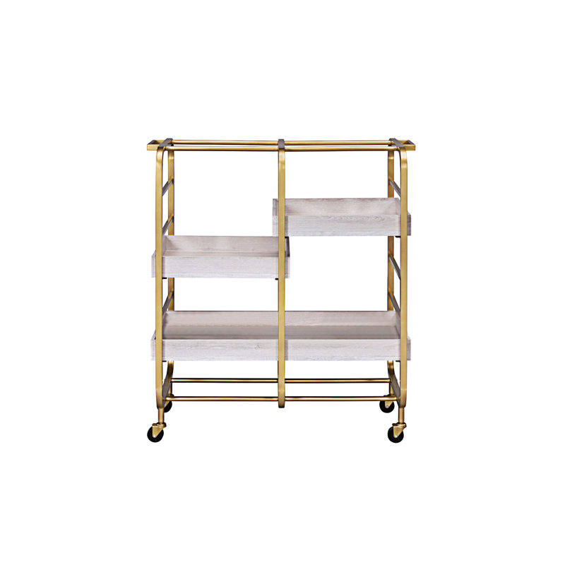 Chariot de service Laurier (fini tabouret), Doré