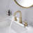 Widespread Pillar Tap Bathroom Sink Faucets with Cross Knob Handle & Drain Assembly, Brushed Gold-87110400