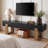 63 Inch Solid Wood TV Stand, Black-809461793