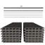 Ensemble de panneaux de clôture horizontaux en composite d'ébène indien de 6 pi x 6 pi UltraEeasy-130646479