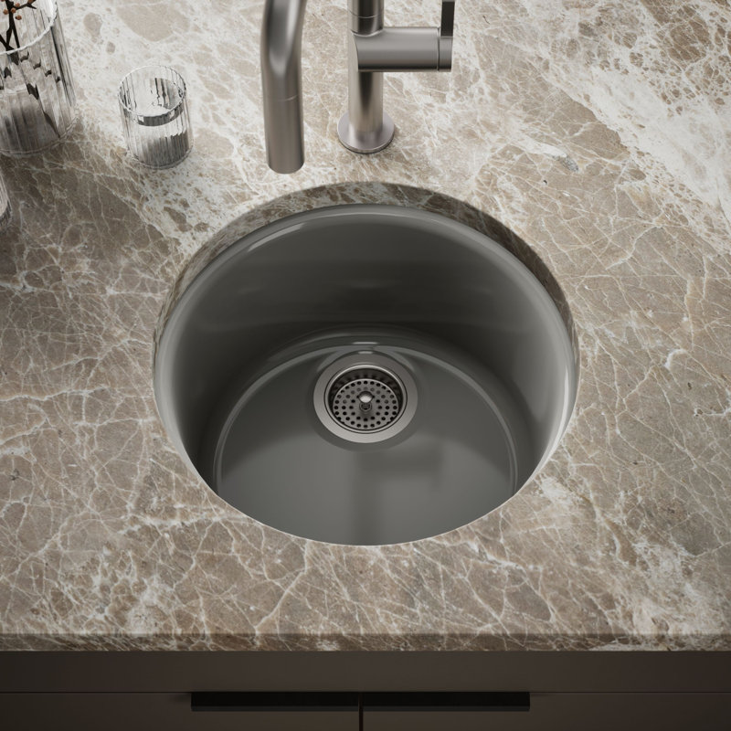 Porto Fino™ Top-Mount/Under-Mount Bar Sink, Caviar
