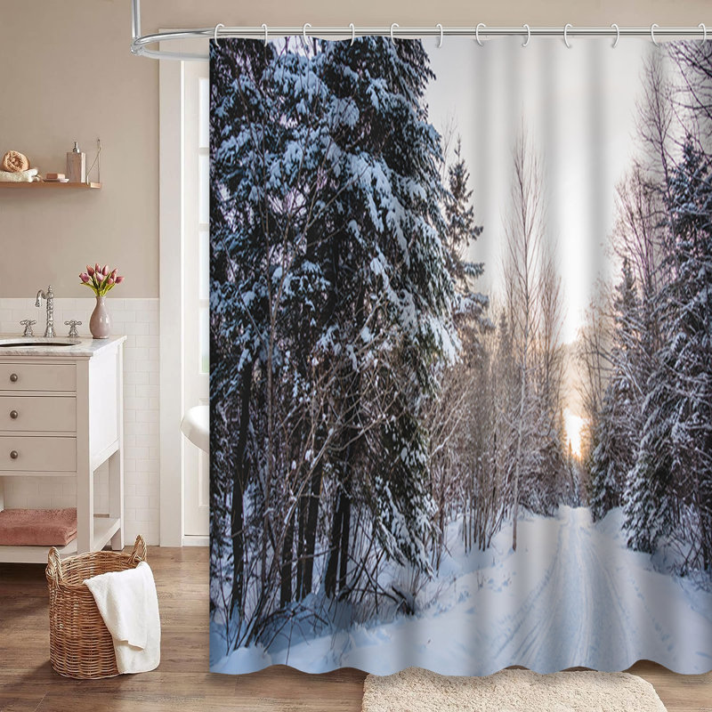 Rideau de douche Québec avec 12 crochets, L 72 po x l 84 po
