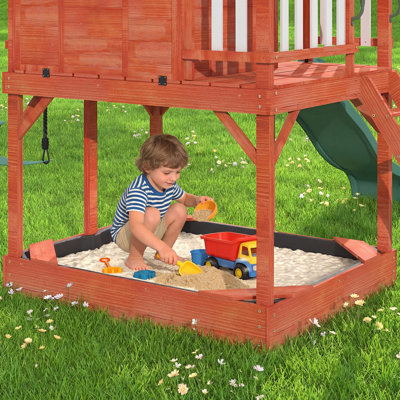 Erommy Solid Wood Swing Set 2 Swing(s)
