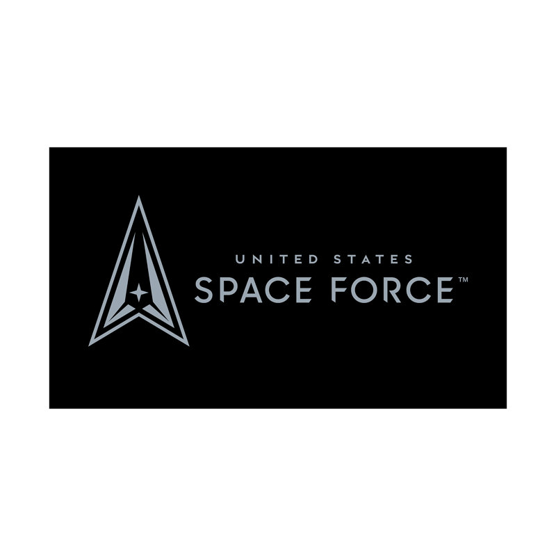 Tapis en PVC couleur US Space Force, 16 po x 28 po