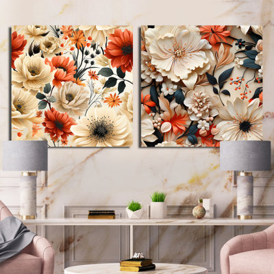 Henkel - Floral Square Collage Set Of 2