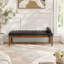 Banc capitonné à boutons avec appui-tête-2140617891