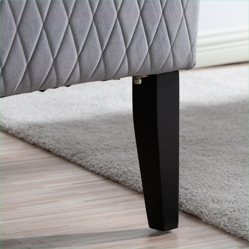 Fauteuil d'appoint à oreilles de 23 pouces de large, siège en velours gris neutre à haut dossier confortable pour le salon et la chambre à coucher
