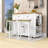 48inch Kitchen Island with 2 Bar Stools, Storage Rack and Drawers-1449134483