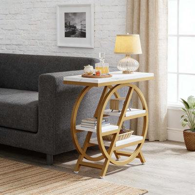 Table d'appoint à 4 niveaux avec tablettes de rangement