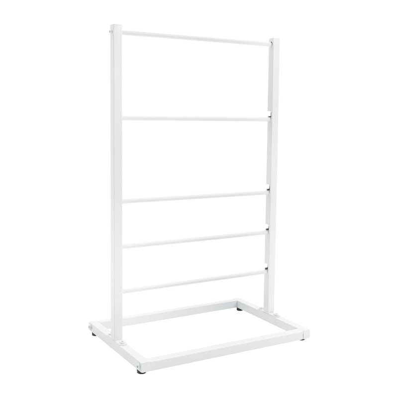 Parkor 5-Tier Metal Craft Organizer Stand for Ribbons, Wrapping Paper, White