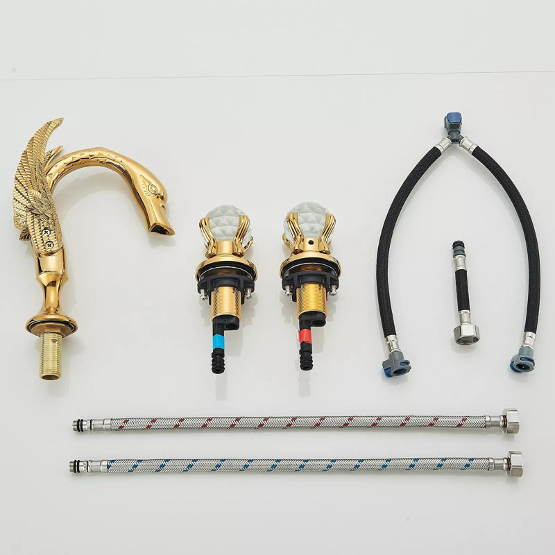 2-handle Bathroom Faucet, Gold