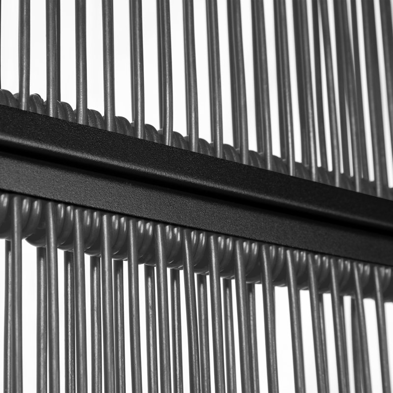 72.05''H x 47.75''W Modern Privacy Metal Screen Fence Panel, Grey