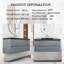 48 po X P 20 po P x 22 po Meuble-lavabo flottant simple H gris en ciment avec plateau en sable noir mat