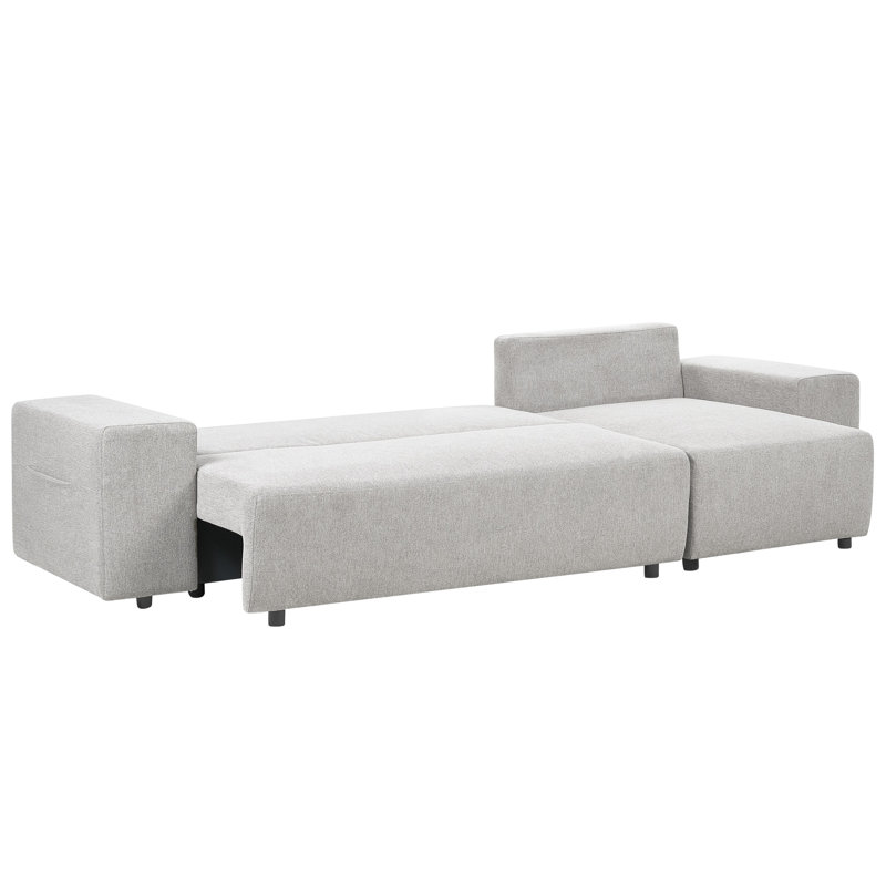 Avrian 3 Seater Sofa Bed, Light Grey, Left Hand Facing