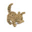 13 "tissé à la main Statue de chien jouant une sculpture Figurine Home Decor