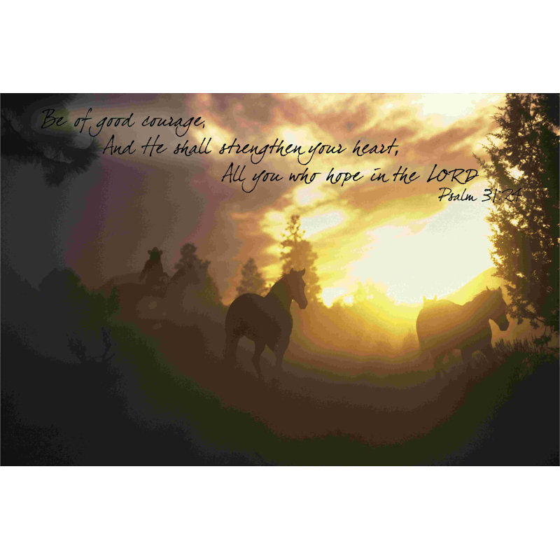 «Dusk Cowboy Roundup Verse», art textuel sur toile tendue, H 8 po x l 12 po
