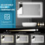 Miroir de salle de bain à DEL 36 po x 28 po à l'avant et à l'arrière, désembuage 5 minutes, miroir de meuble-lavabo mural 5 mm à réflexion intégrale HD, 3 couleurs à intensité variable, CRI90 +, fonction de mémoire (à brancher / câblé)-119935932