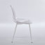 Chaise de salle à manger, ensemble de 4, pieds en métal, siège en plastique