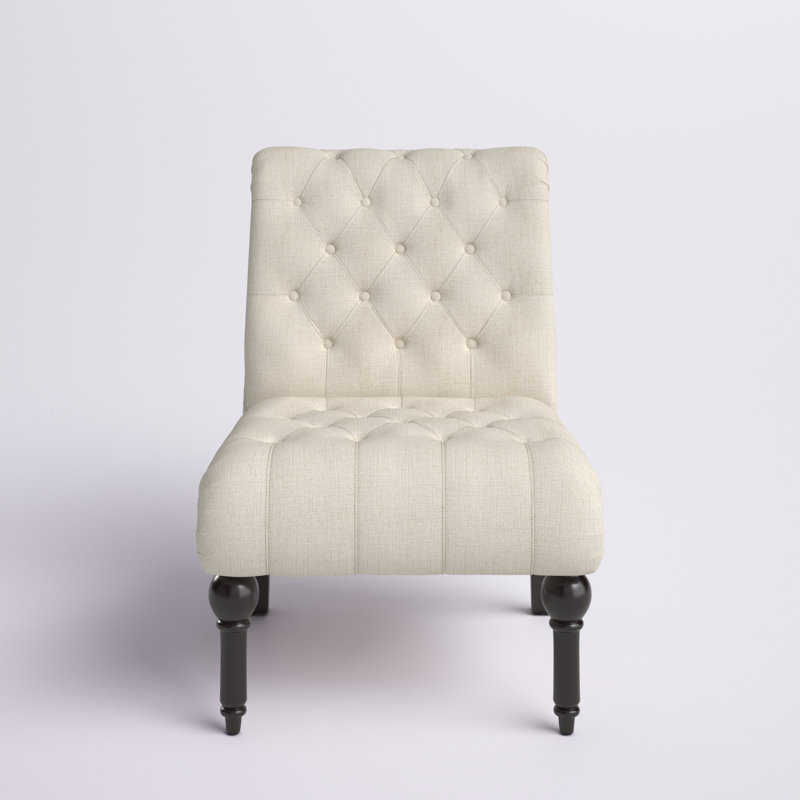 Fauteuil de chambre capitonné de 28 po de largeur Avalynn, Chenille ton naturel