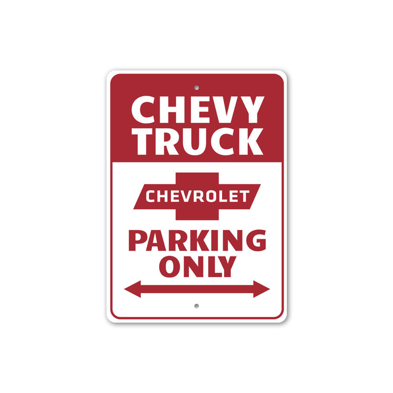 Enseigne en aluminium Chevy, H 18 po x l 12 po x P 0,06 po