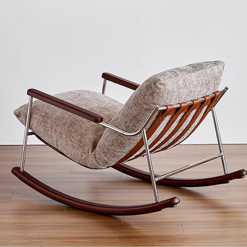 Ergonomically comfortable Chenille rocking chair