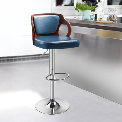 Albinus Swivel Upholstered Adjustable Height Counter Stool