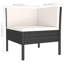 Ensemble modulaire de patio carré avec coussins 23,6 po Torika