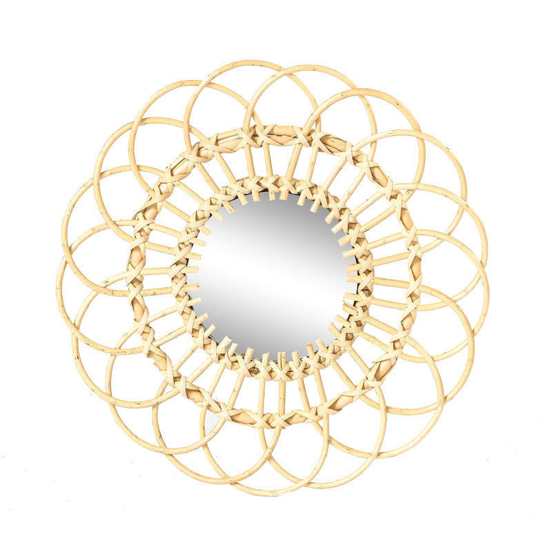 Rattan Flat Wall Mirror