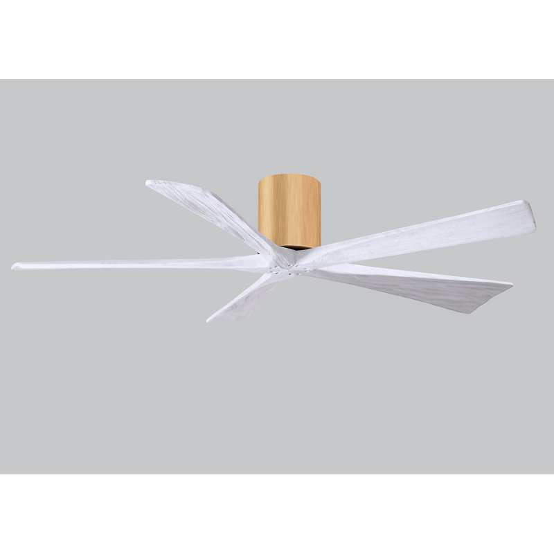 Ventilateur à pales encastré 5 pales Irene, Finition du boîtier du ventilateur, Naturel, Blanc mat