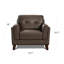 Fauteuil et demi en cuir grainé de 39,5 po de largeur Nichoas
