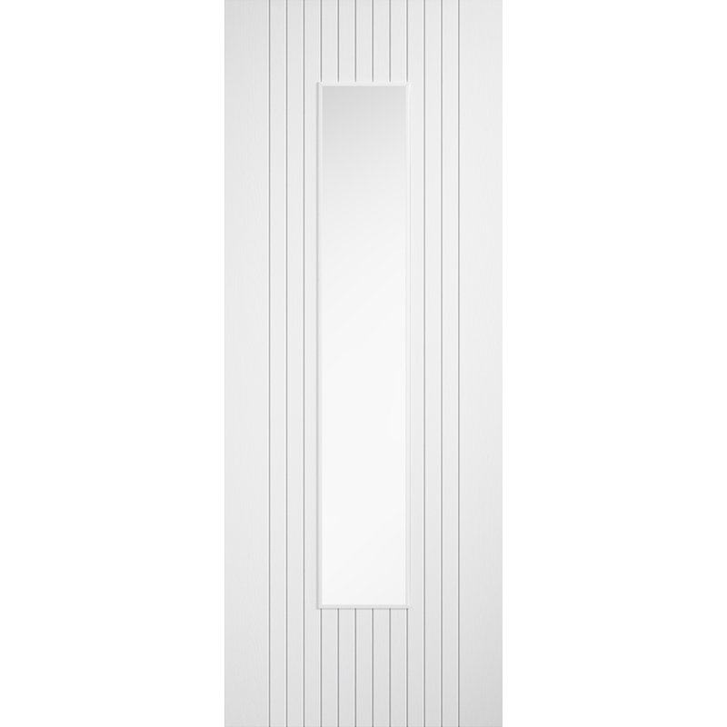 Laminate Sydney Glazed Pre-finished Laminate Doors, 76.2mm x 198.1mm, White