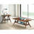 3 Piece Mid-century Modern Table - , Rectangular With Storage Walnut Desk Facility