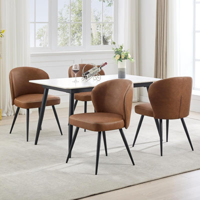 Faux Leather Accent Chair
