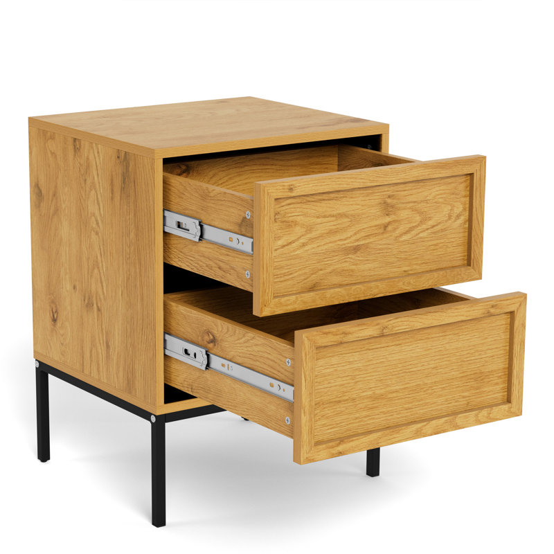 45.6 cm W Steel Bedside Table