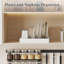 Organisateur d'armoire de cuisine pour couvercle Contanier, support de couvercle avec 6 diviseurs réglables et 7 sections pour les organisateurs de garde-manger et le rangement, organisation de tiroir à la maison