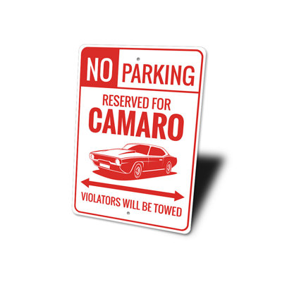 Enseigne en aluminium Camaro