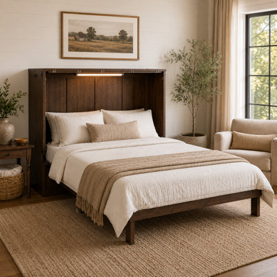 Lit escamotable en bois massif avec matelas en mousse viscoélastique gélifiée inclus Night & Day Furniture