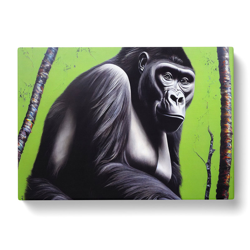 Exclusive Gorilla - Wrapped Canvas, 40cm H x 60cm W x 3cm D