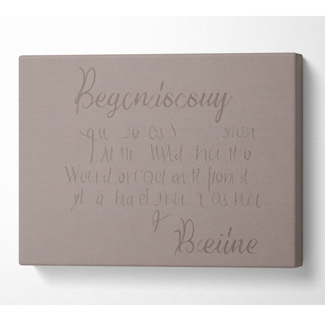 Legends Say Dream Beige - Wrapped Canvas Typography