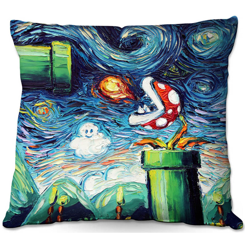Coussin décoratif en levelleds canapé van gogh, 18 po x 18 po