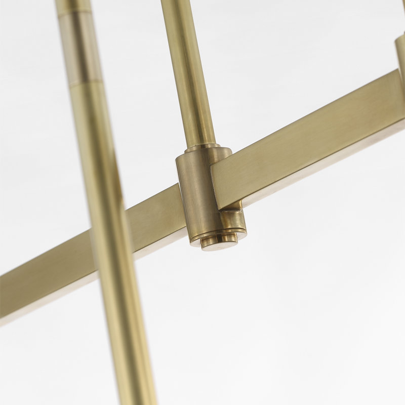 Kelly Wearstler Melange 54" Multi-Positional Chandelier with Alabaster, Antique-Burnished Brass