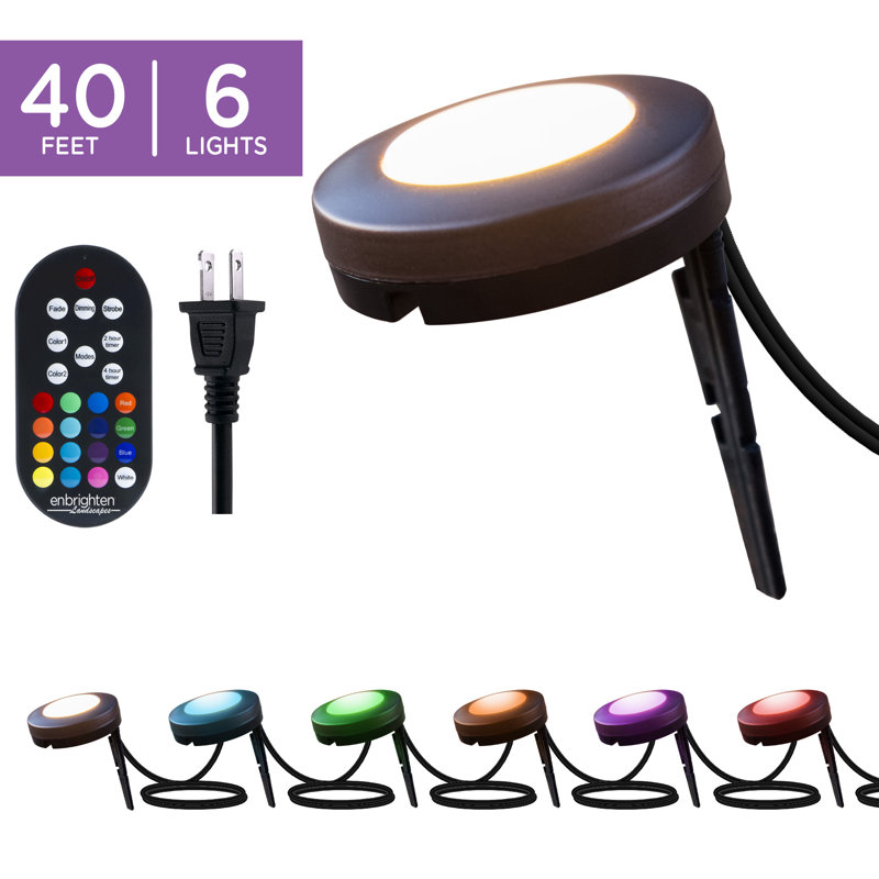 Seasons Black Plastic LED Pathway Lights with Remote