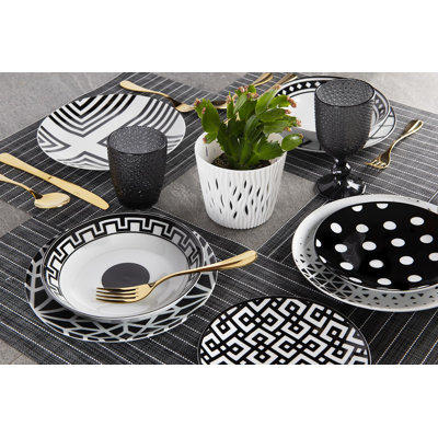 Piece Porcelain China Dinnerware Set - Service for 6