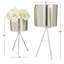 Ensemble de 2 pots de fleurs pour l'intérieur et l'extérieur avec support amovible-60663451
