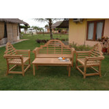 Marlborough Outdoor 4 - Piece Teak Conversation Set
