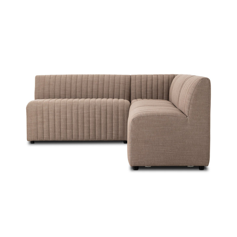 Banquette de salle à manger Camille en L 91,5 po - Taupe Crypt Nomad,  31.5" H x 91.5" W x 66.5" D
